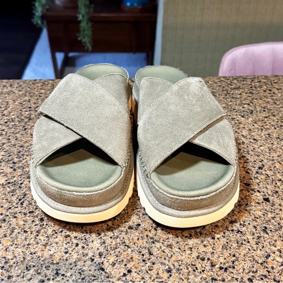UGG Olive Green Goldenstar Slide Sandals - Picture 3 of 6